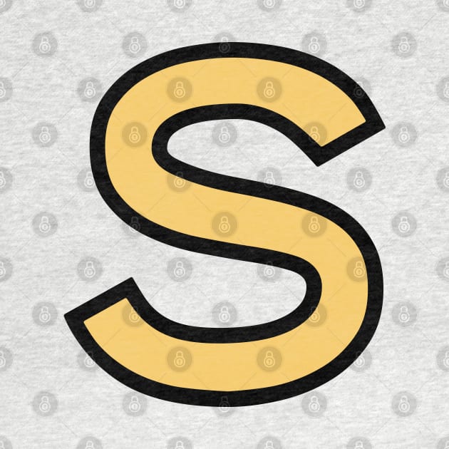 Funky Yellow Letter S by Thespot